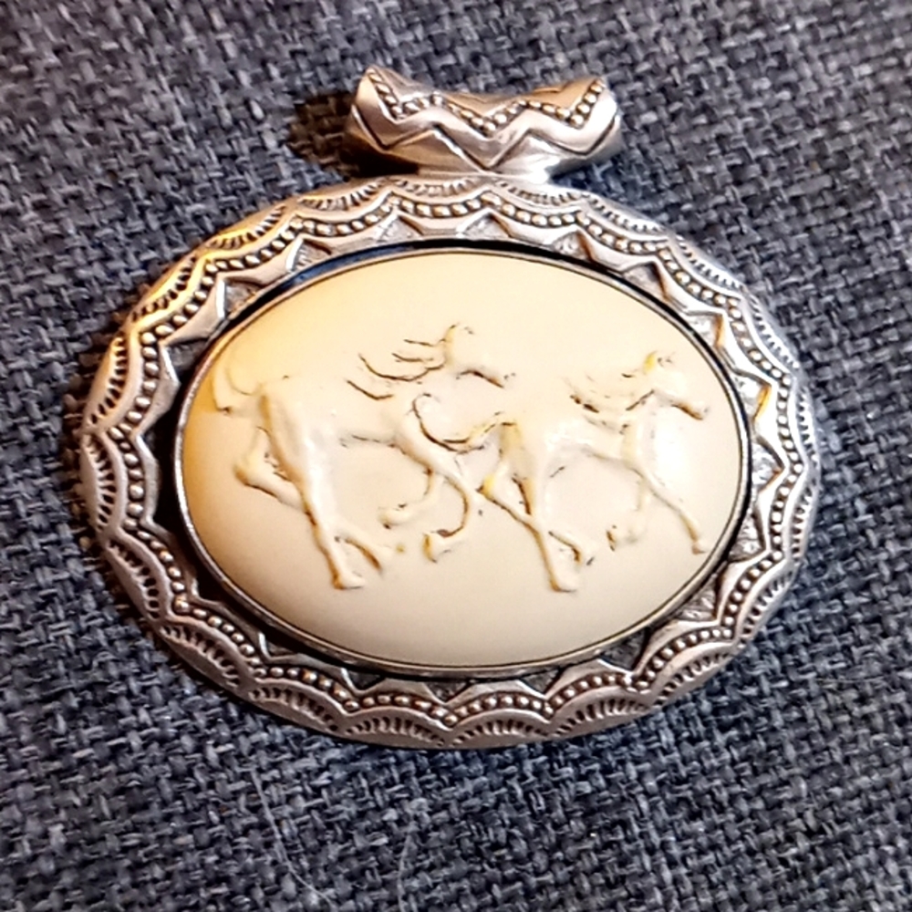 Vintage Andrew Rodriguez Sterling  Horse Pendant